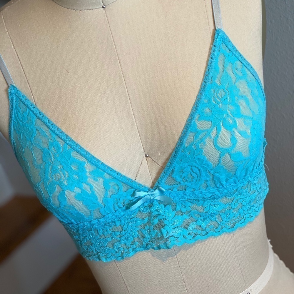 Hanky Panky Signature Original Lace Bralette Turq - Picture 4 of 6